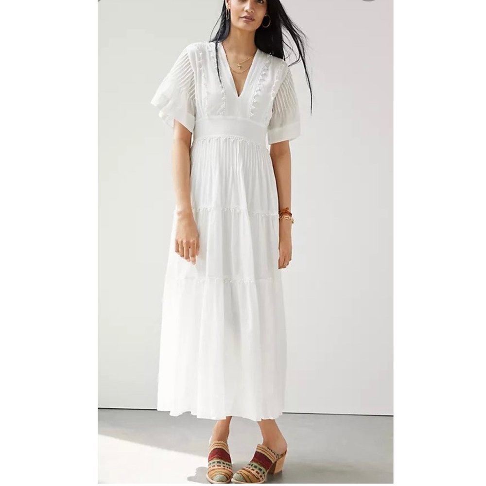 New Anthropologie Magali Pascal Maxi dress, size medium Belt Not Included $348
